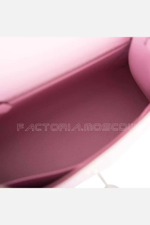 Hermès Kelly Sellier 25 Mauve Sylvestre Epsom PHW