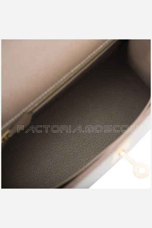 Hermes Kelly Sellier 25 Etoupe Epsom Leather GHW