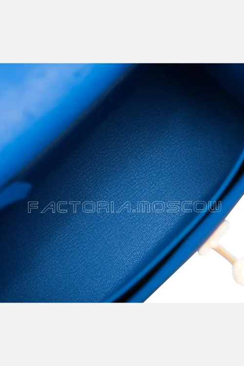 Hermes Kelly Sellier 25 Ostrich Colour Bleuet GHW