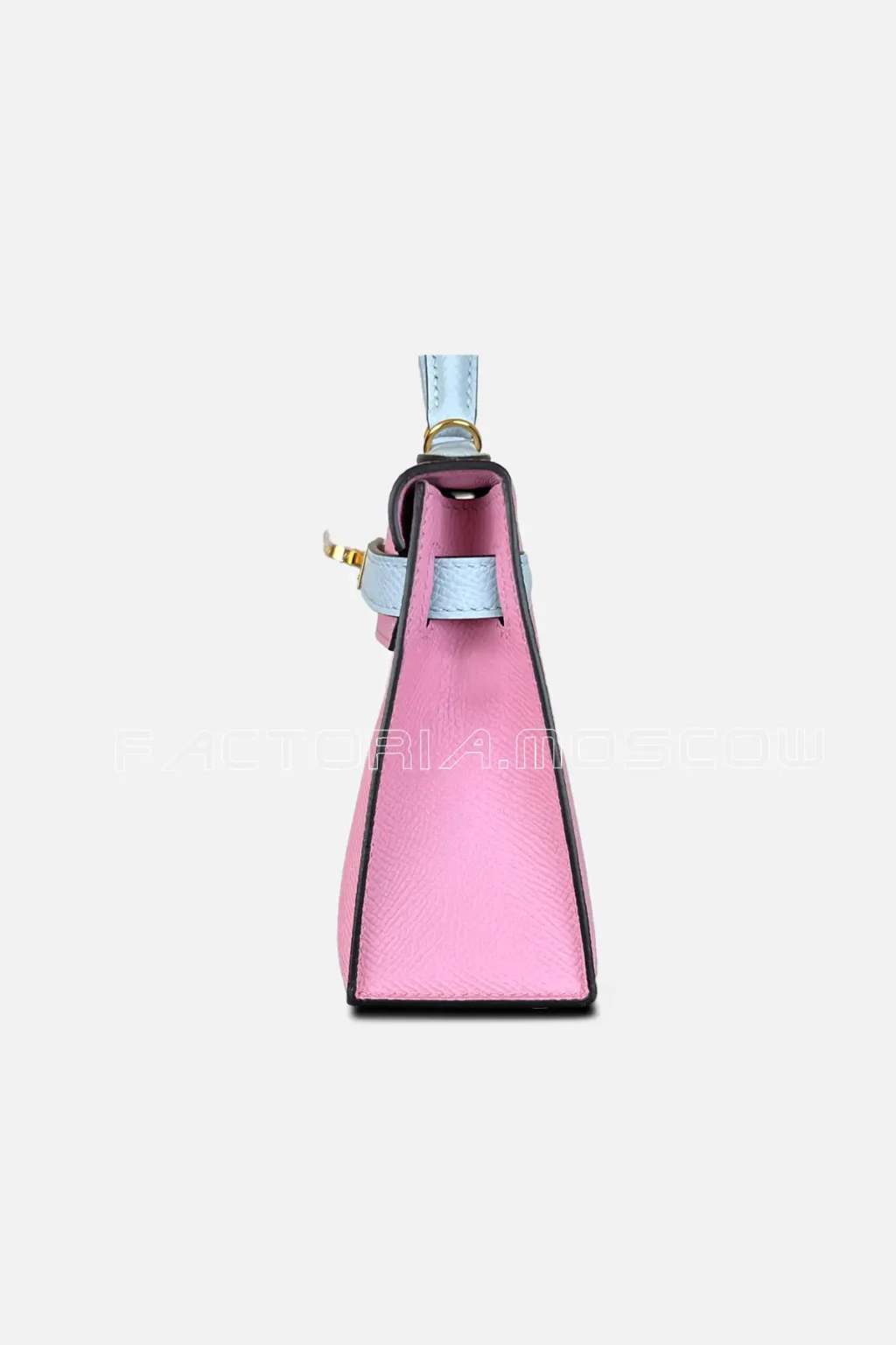 Hermes Kelly Mini 20 HSS Epsom Mauve Sylvestre/Blue Brume Hardware GHW