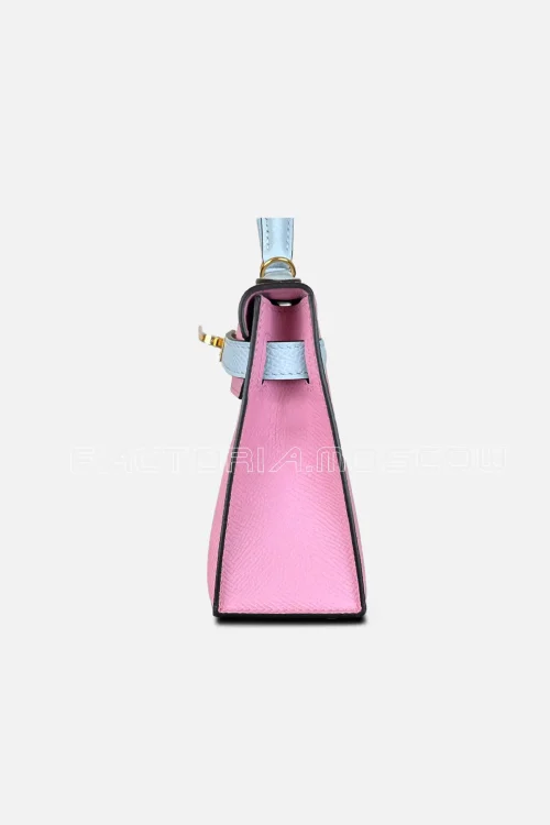 Hermes Kelly Mini 20 HSS Epsom Mauve Sylvestre/Blue Brume Hardware GHW