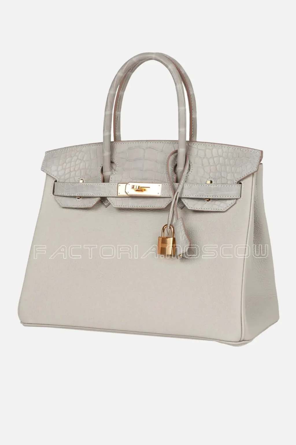 Hermès Birkin 30 Gris Perle Matte Alligator and Togo Touch GHW