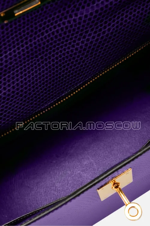 Hermes Kelly Sellier 32 Lizard Crocus GHW