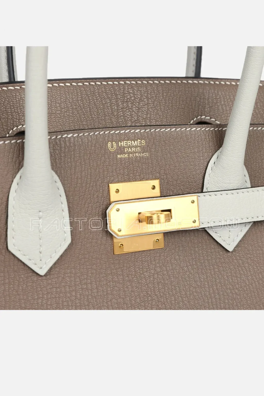 Hermès Special Order (HSS) Birkin 30 Etoupe and Gris Pearl Chevre Brushed GHW