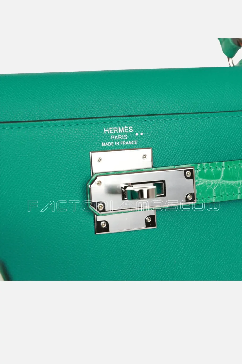 Hermès Kelly Sellier 28 Vert Verone Madame And Shiny Niloticus Crocodile Touch PHW