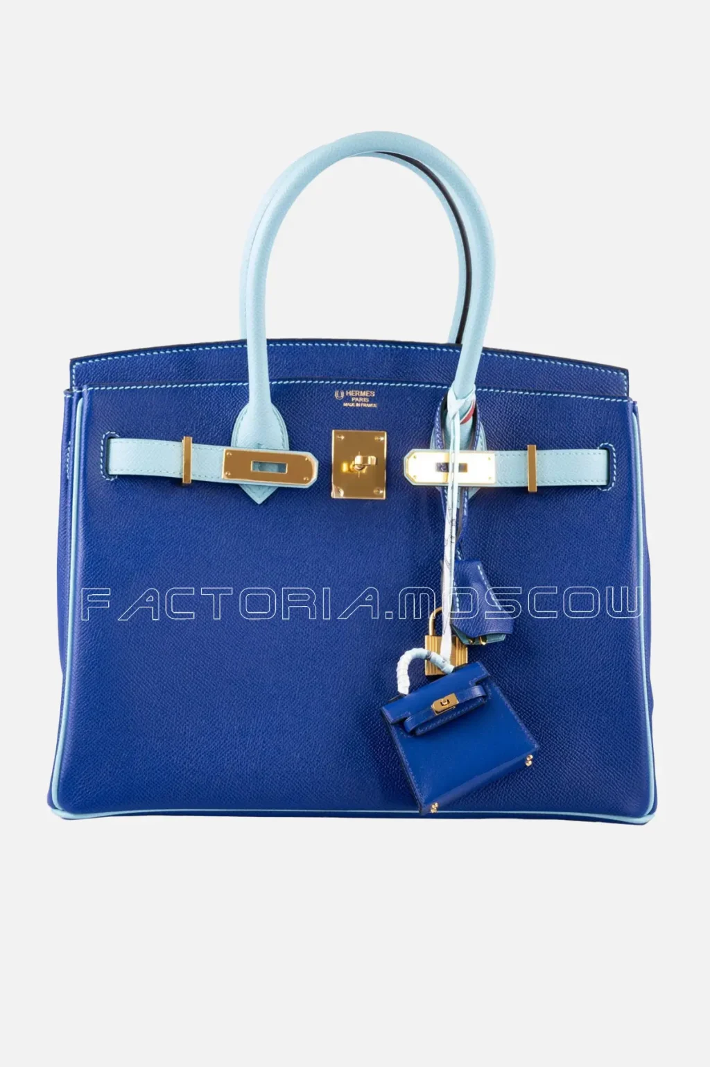 Hermes HSS Birkin 30 Blue Electric & Blue Atoll Epsom GHW