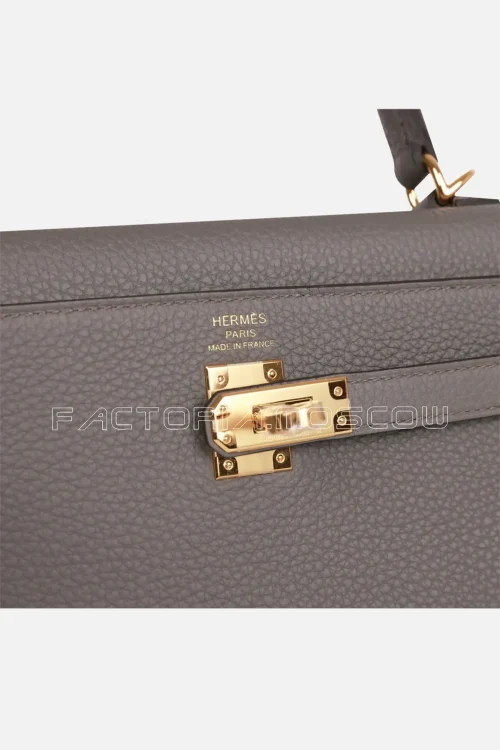 Hermès Kelly Retourne 25 Etain Togo GHW