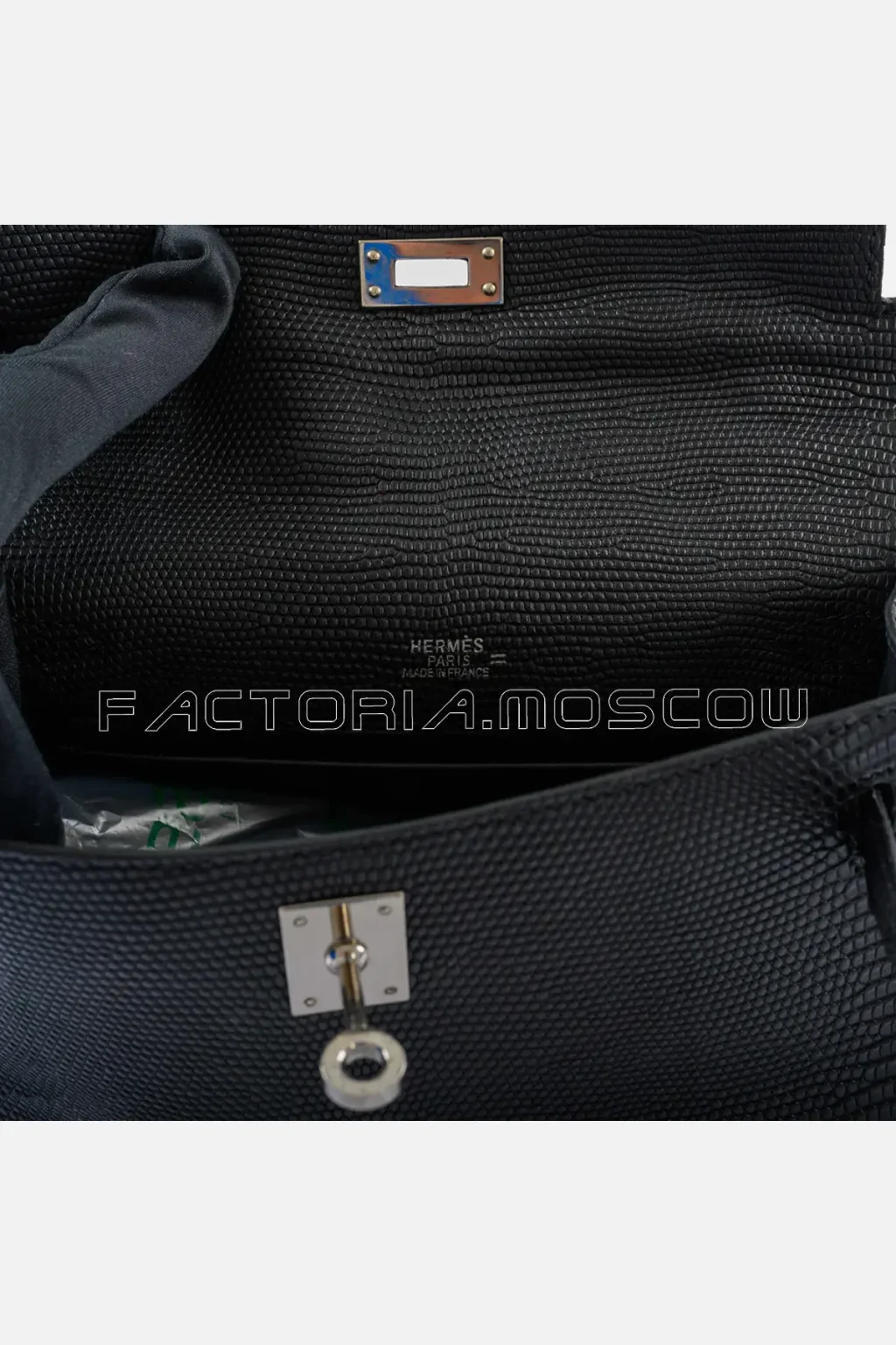 Hermes Kelly Pochette Clutch Matte Niloticus Lizard Colour Black PHW