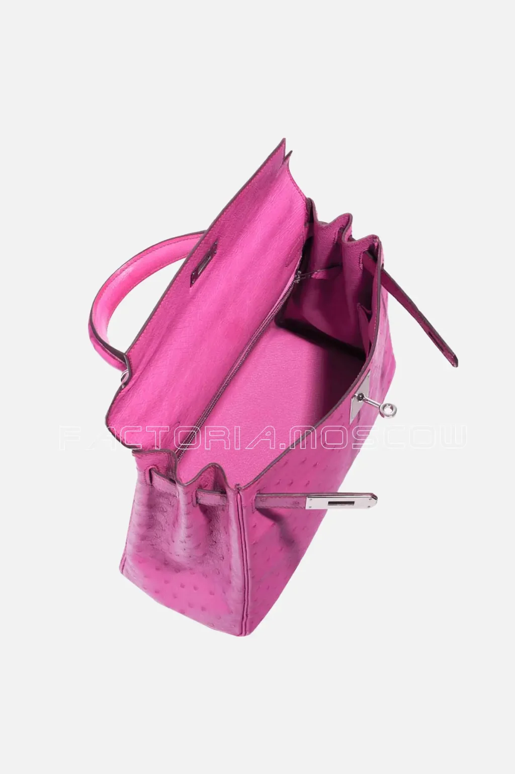 Hermès Kelly Retourne 28 Ostrich Fuchsia PHW