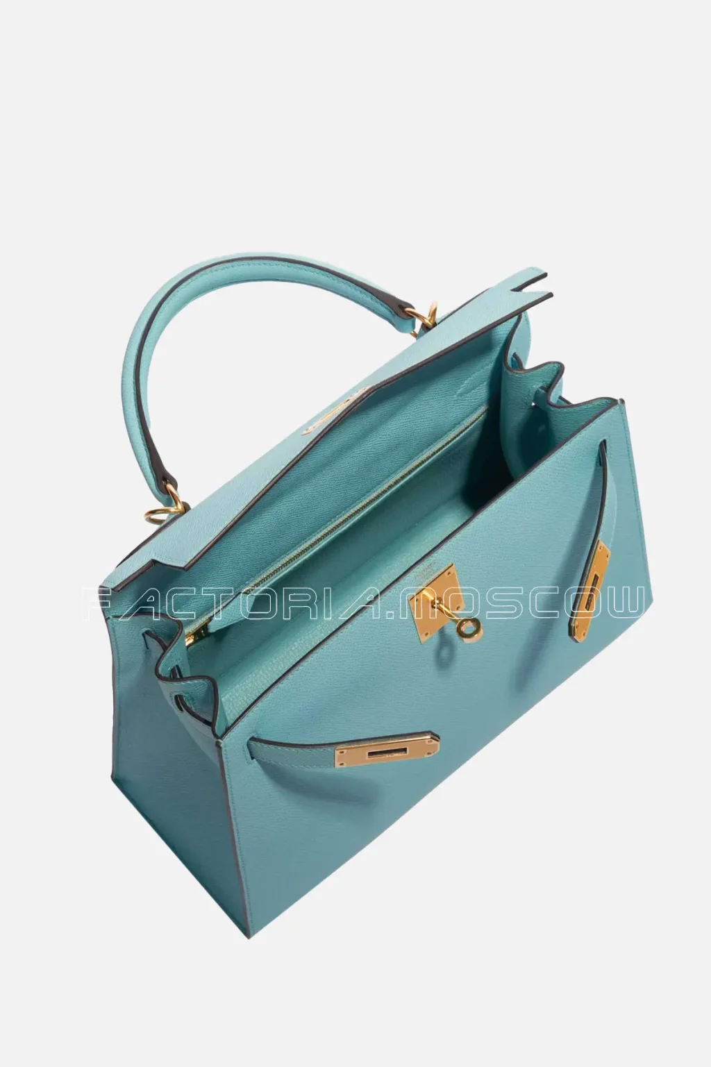 Hermes Kelly Sellier 28 Epsom Blue Atoll GHW