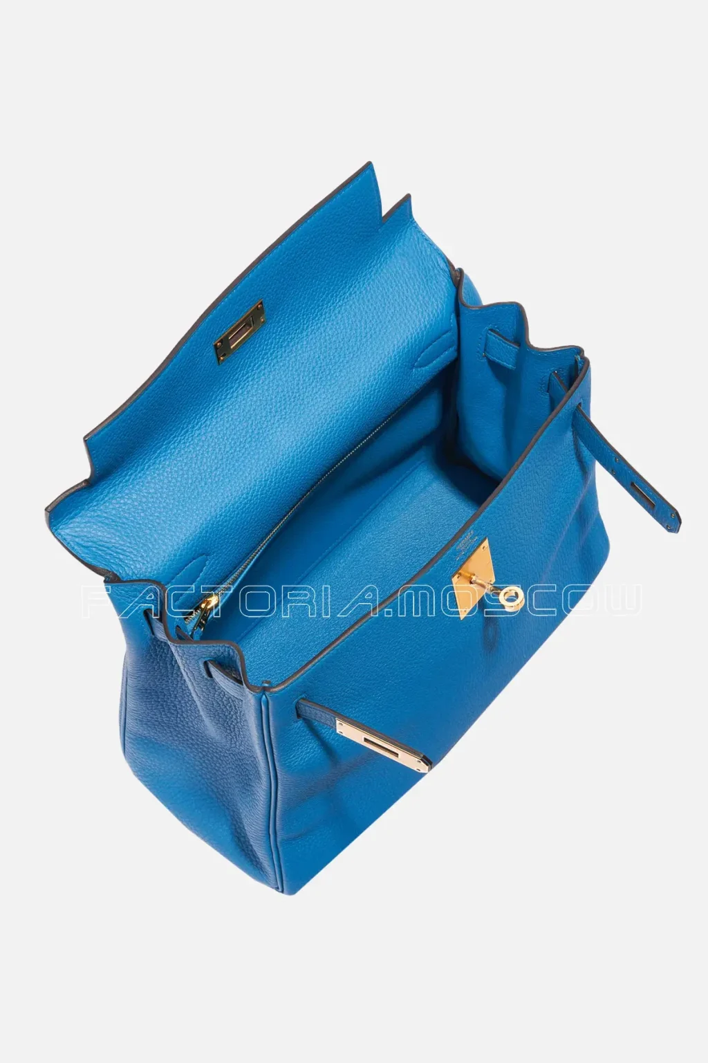 Hermès Kelly Retourne 28 Togo Blue Zanzibar GHW