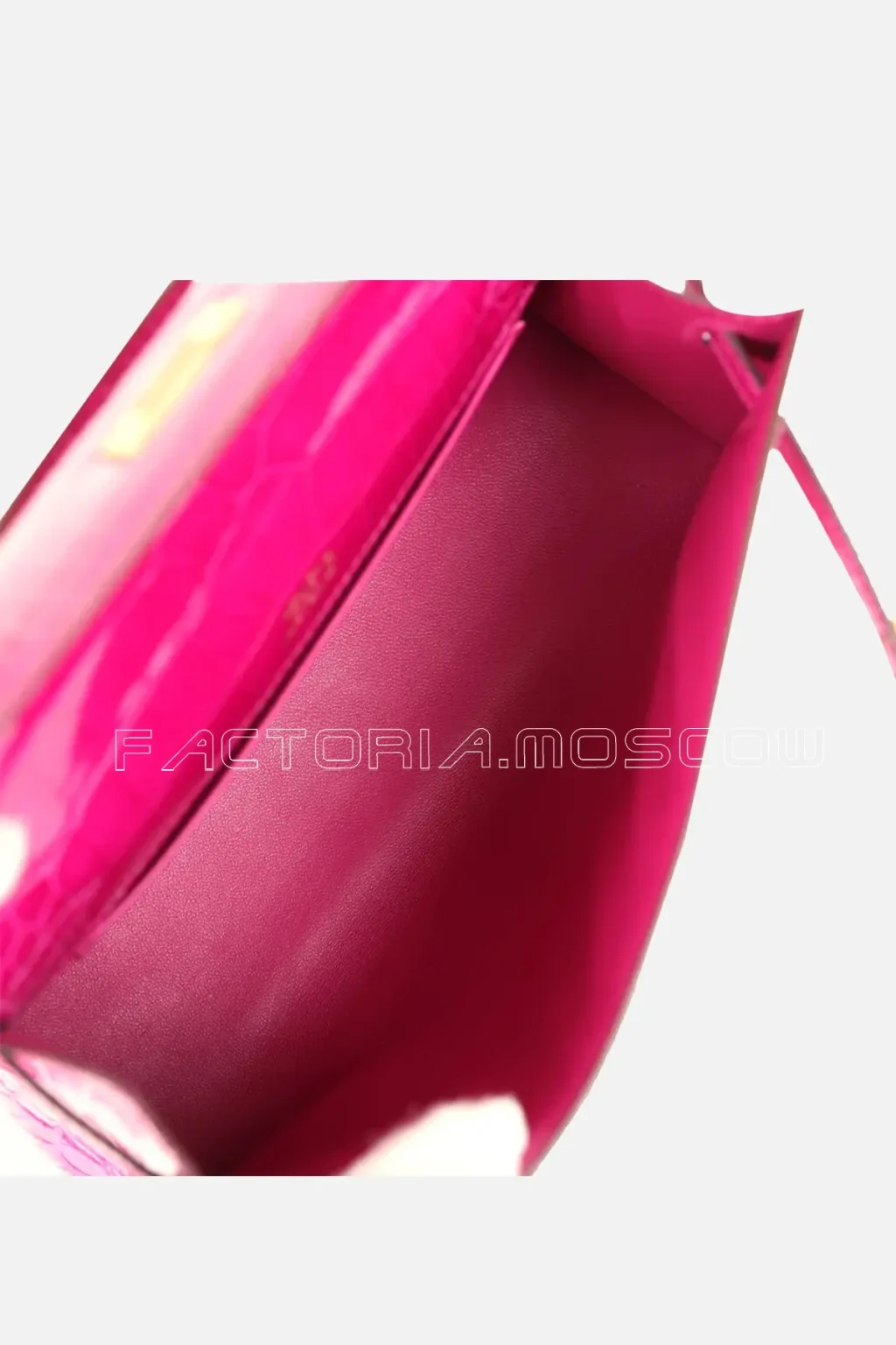 Hermes Kelly Pochette Rose Sheherazade Shiny Alligator GHW