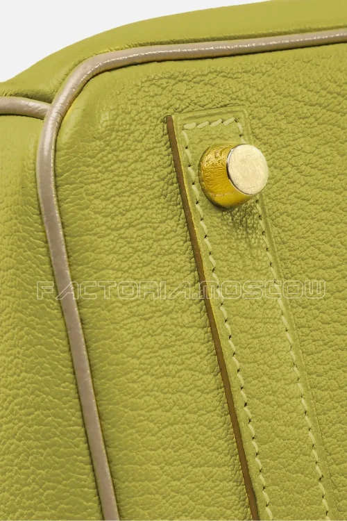 Hermes Birkin 30 Chèvre Special Order HSS Vert Anis/Gris Tourterelle GHW