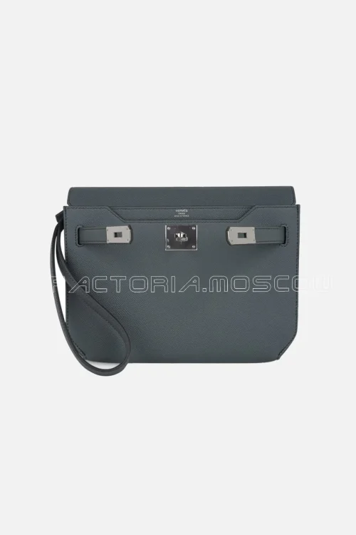 Hermes Kelly Depeches 25 Pouch Vert Amande Epsom PHW