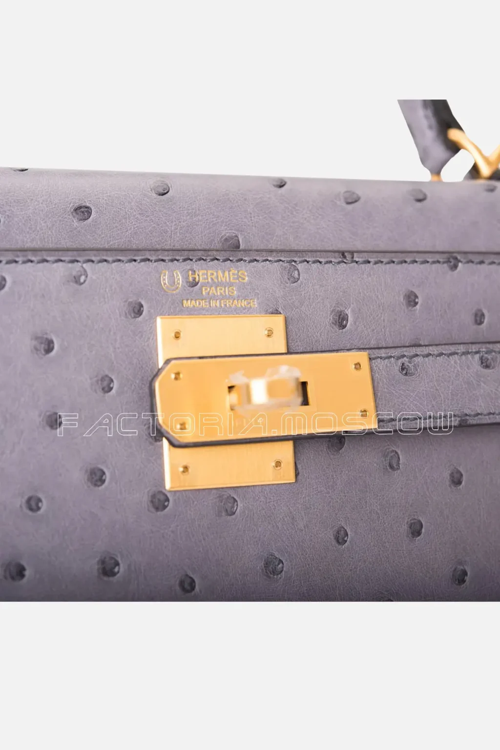 Hermes HSS Kelly Sellier 28 Bi-Color Gris Agate And Gris Perle Ostrich Brushed GHW