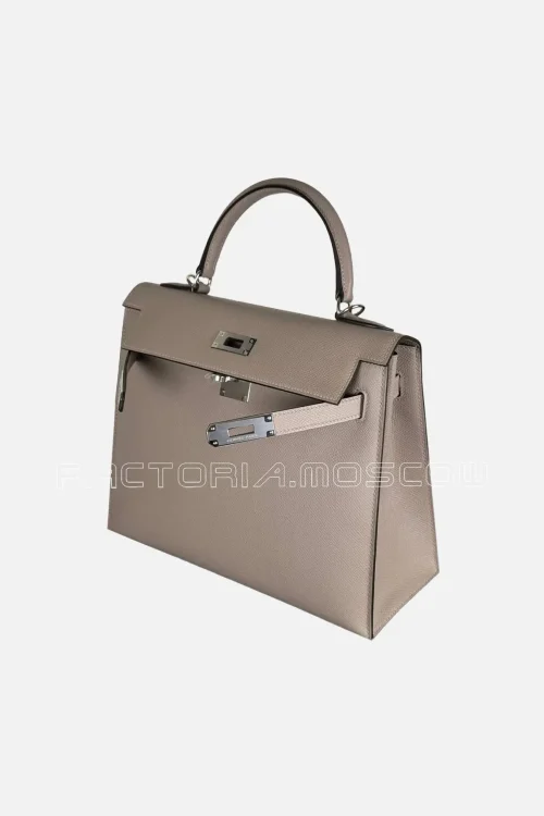 Hermès Kelly Sellier 28 Epsom Colour Gris Asphalt PHW