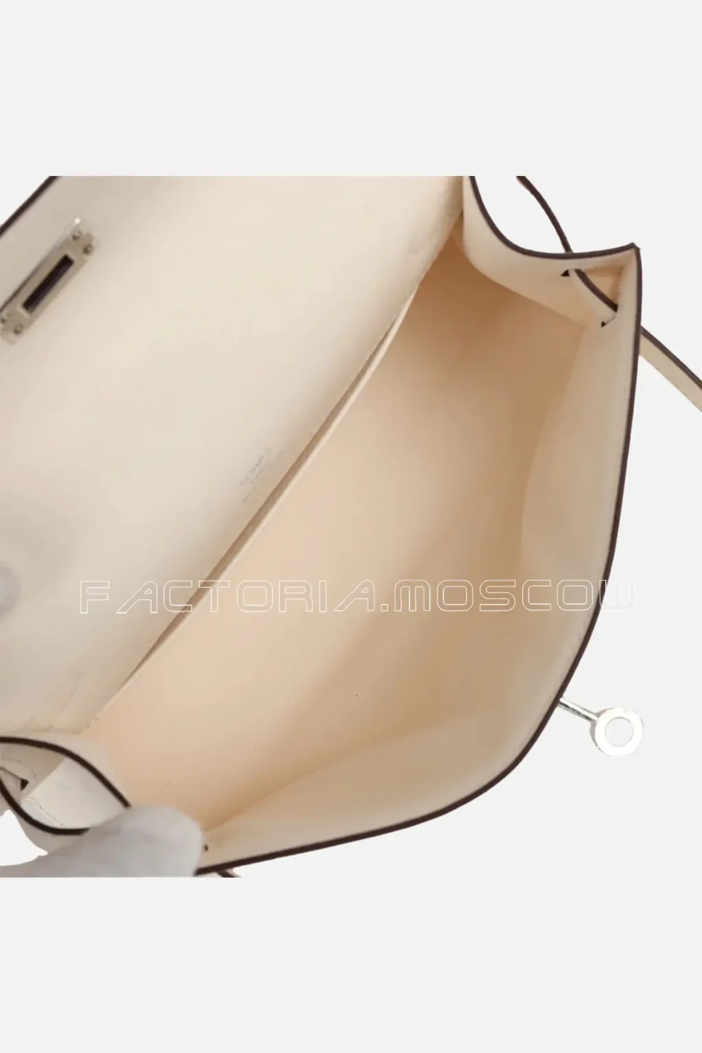 Hermès Kelly Pochette Ostrich Colour Nata PHW