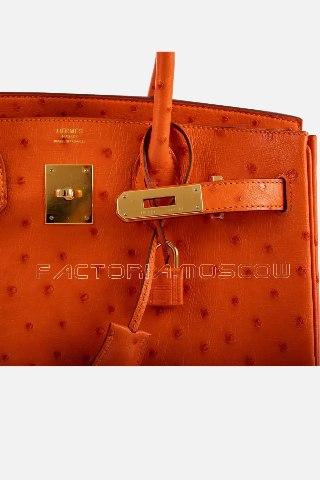 Hermes Birkin 30 Tangerine Ostrich GHW