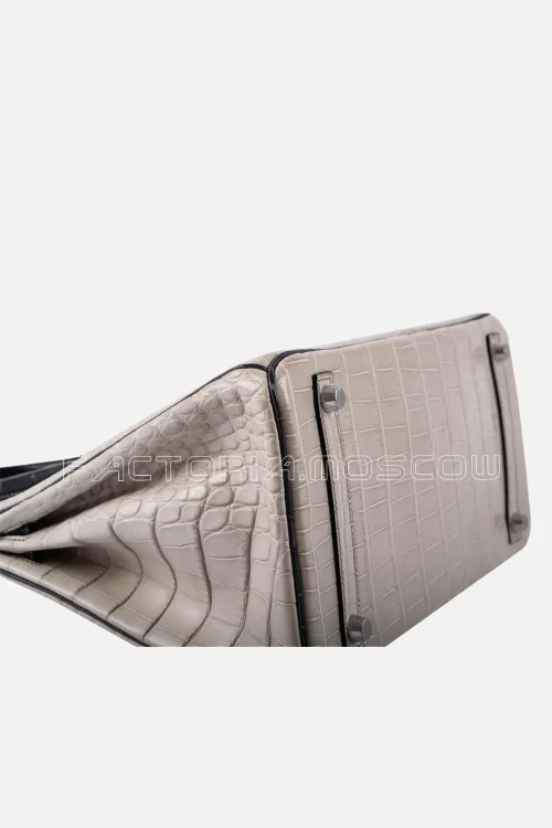 Hermes Birkin 30 HSS Beton & Graphite Matte Alligator Brushed PHW