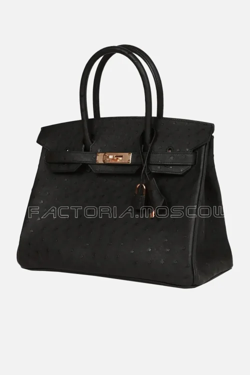 Hermès Birkin 30 Black Ostrich RGHW