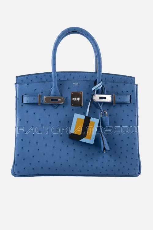 Hermes Birkin 30 Mykonos Ostrich PHW