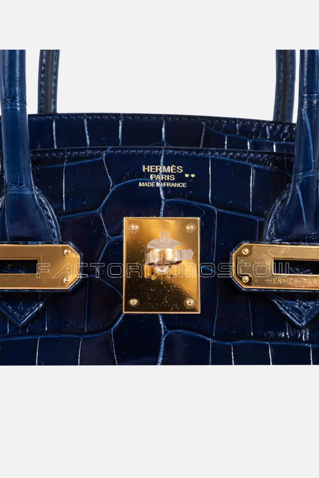 Hermes Birkin 30 Blue Saphir Semi Matte Niloticus Crocodile GHW