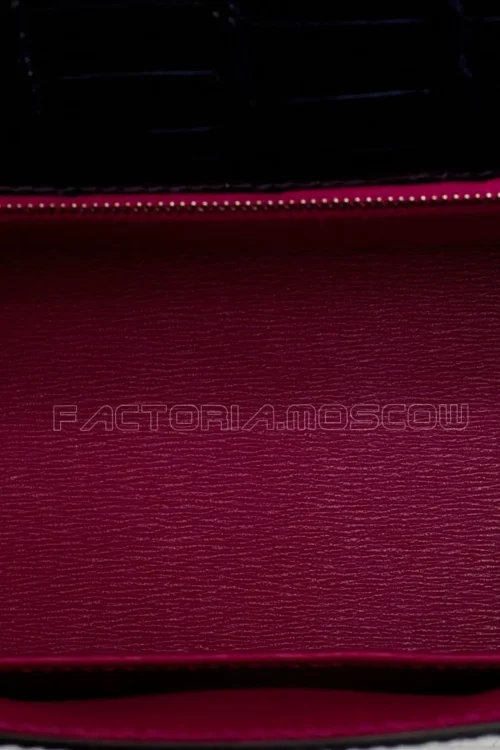 Hermes Kelly Sellier 25 Special Order HSS Shiny Alligator Black/Rose Purple PHW