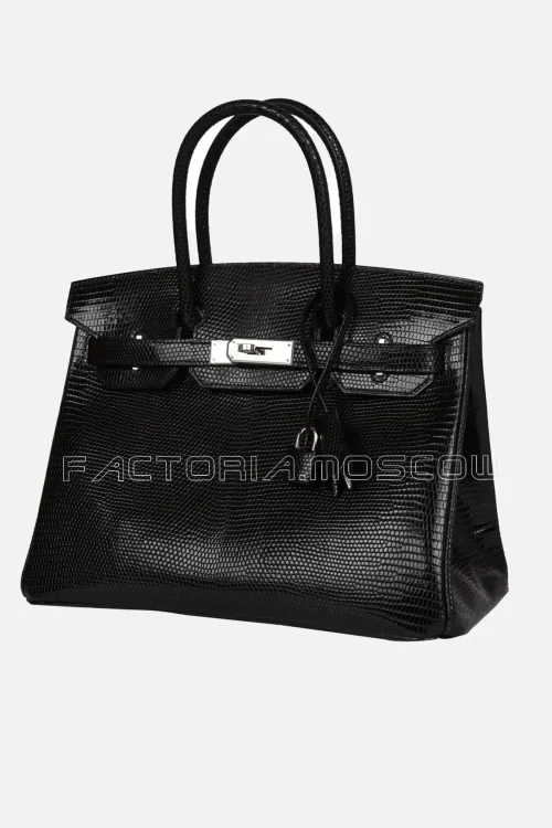 Hermès Birkin 30 Black Niloticus Lizard PHW