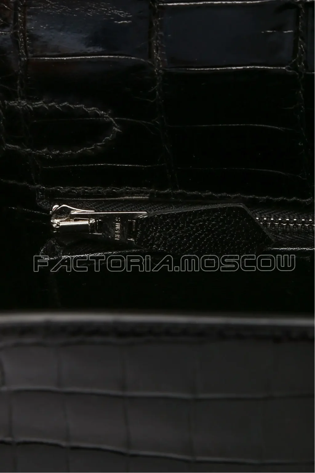 Hermes Kelly Sellier 25 Shiny Crocodile Niloticus Black PHW