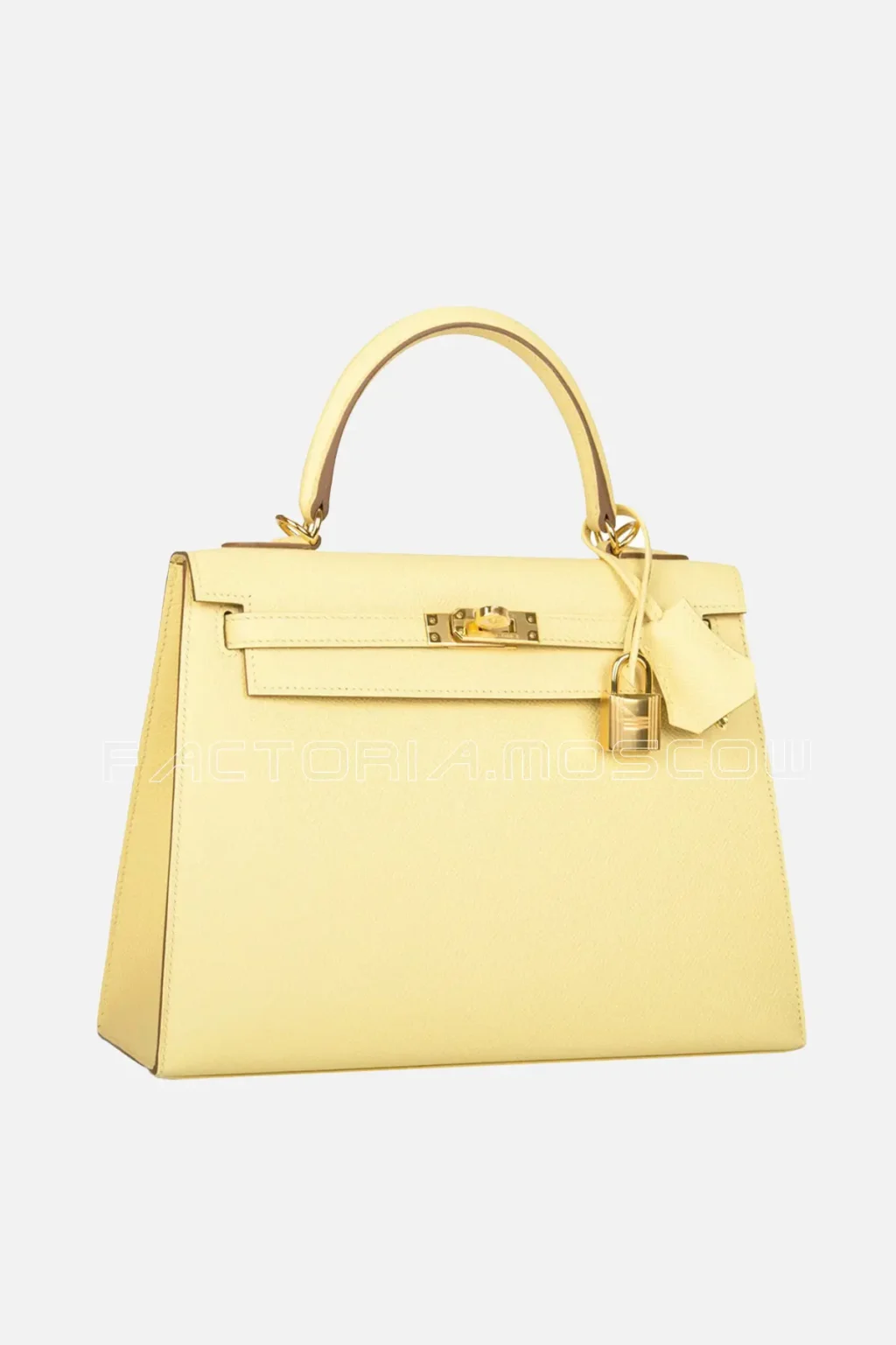 Hermès Kelly Sellier 25 Jaune Poussin Epsom GHW