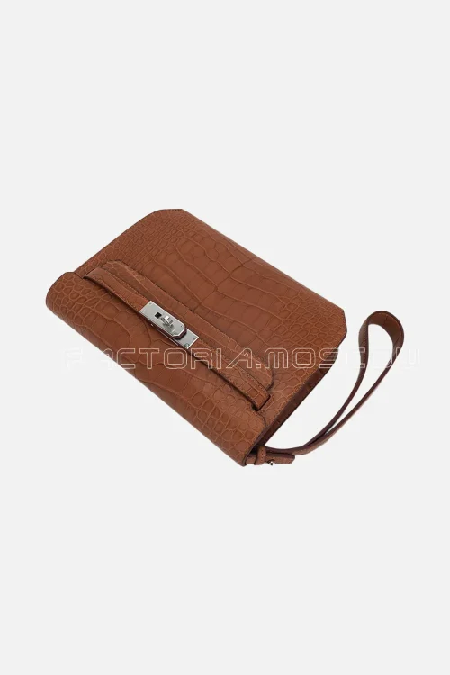 Hermes Kelly Depeches 25 Pouch Matte Gold Alligator PHW
