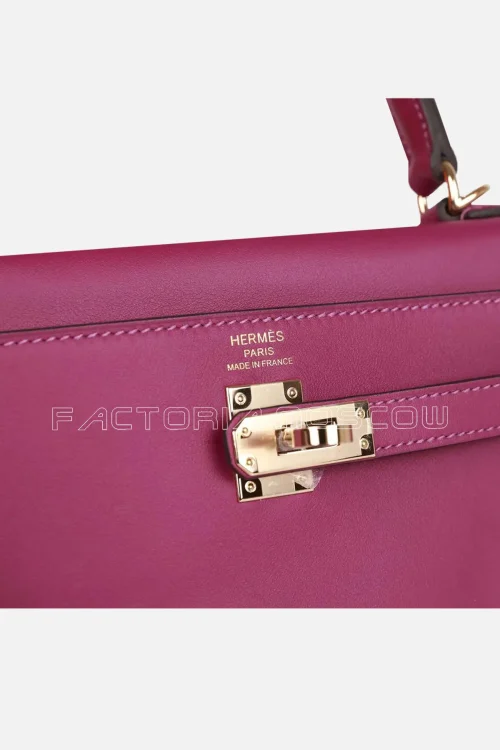 Hermès Kelly Retourne 25 Anemone Swift Permabrass Hardware