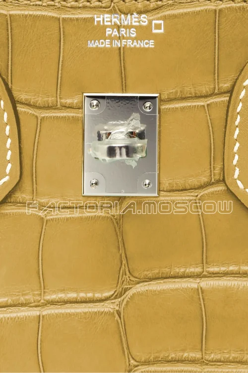 Hermes Birkin 25 Alligator matte Jaune Poussin PHW