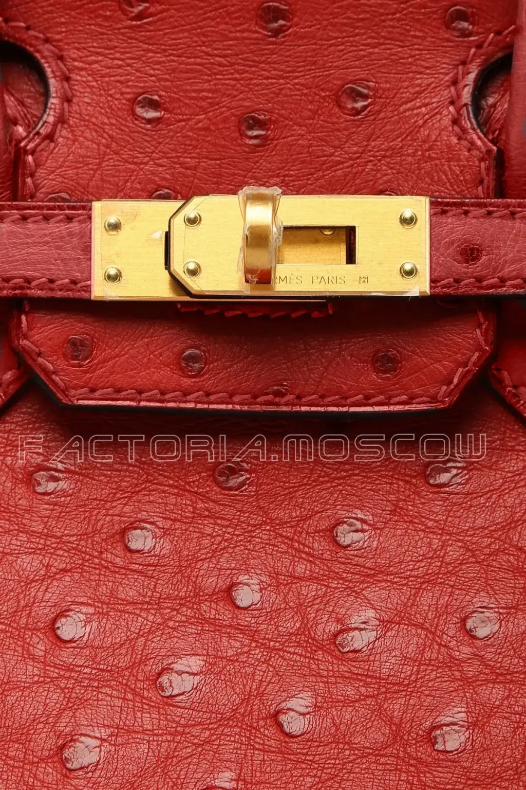 Hermes Birkin 25 Ostrich Rouge Vif GHW