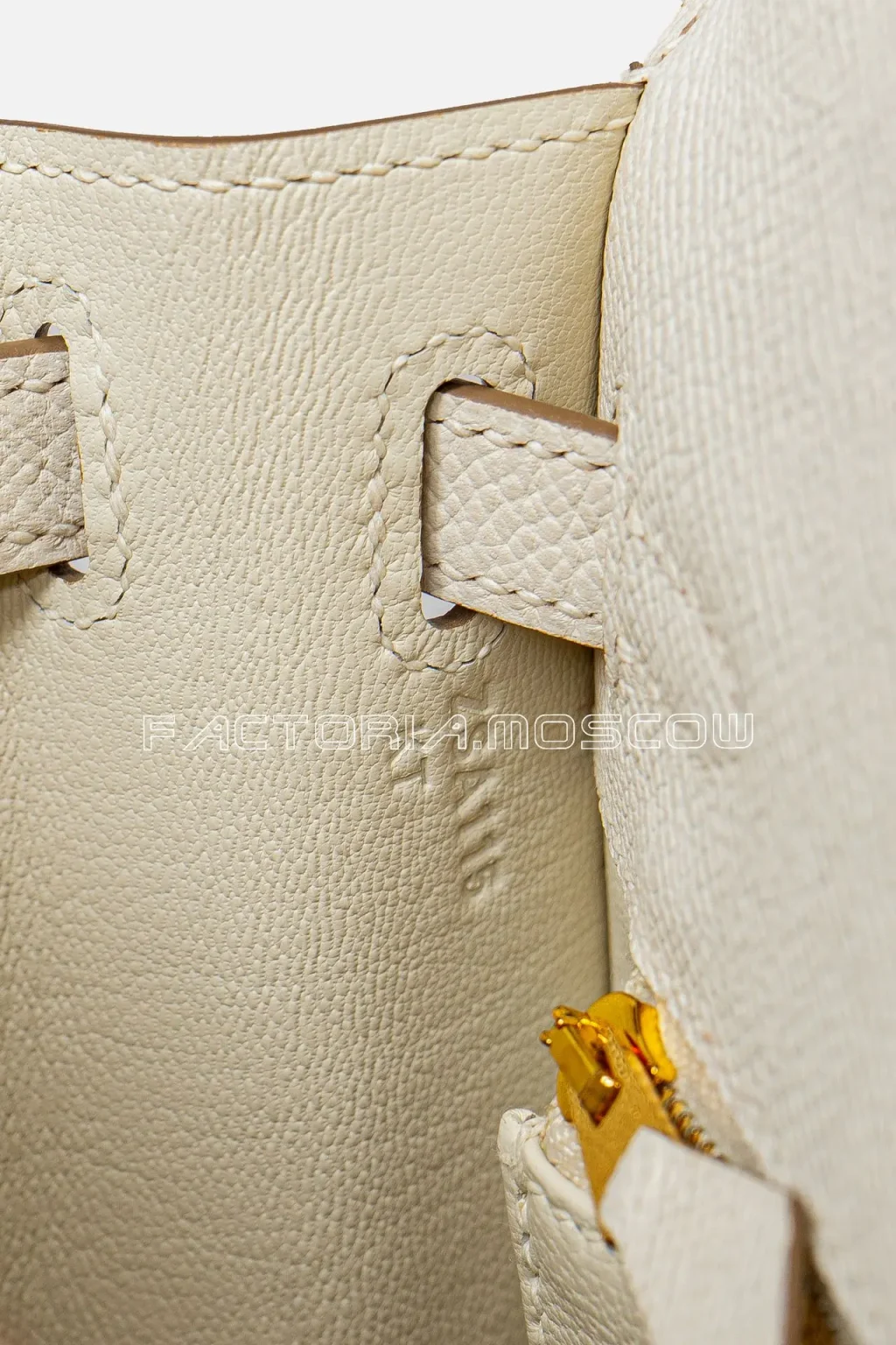 Hermes Kelly Sellier 25 Epsom Craie GHW
