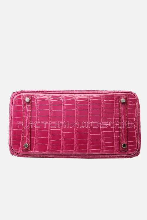 Hermes Birkin 30 Fuchsia Porosus Lisse PHW