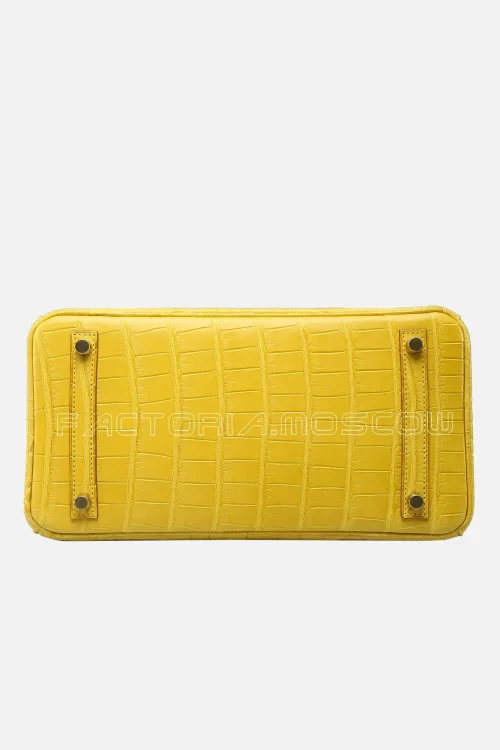 Hermes HSS Birkin 30 Mimosa & Gris Perle Alligator Brushed GHW