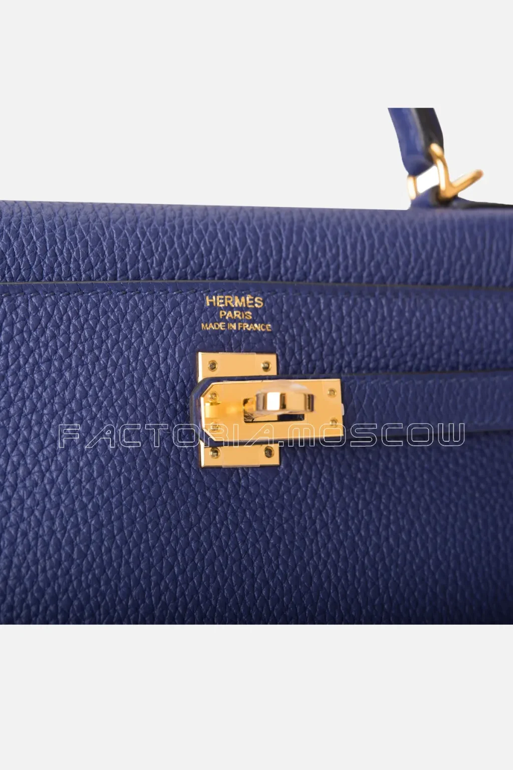 Hermès Bleu Encre Retourne Kelly 25 of Togo Leather GHW
