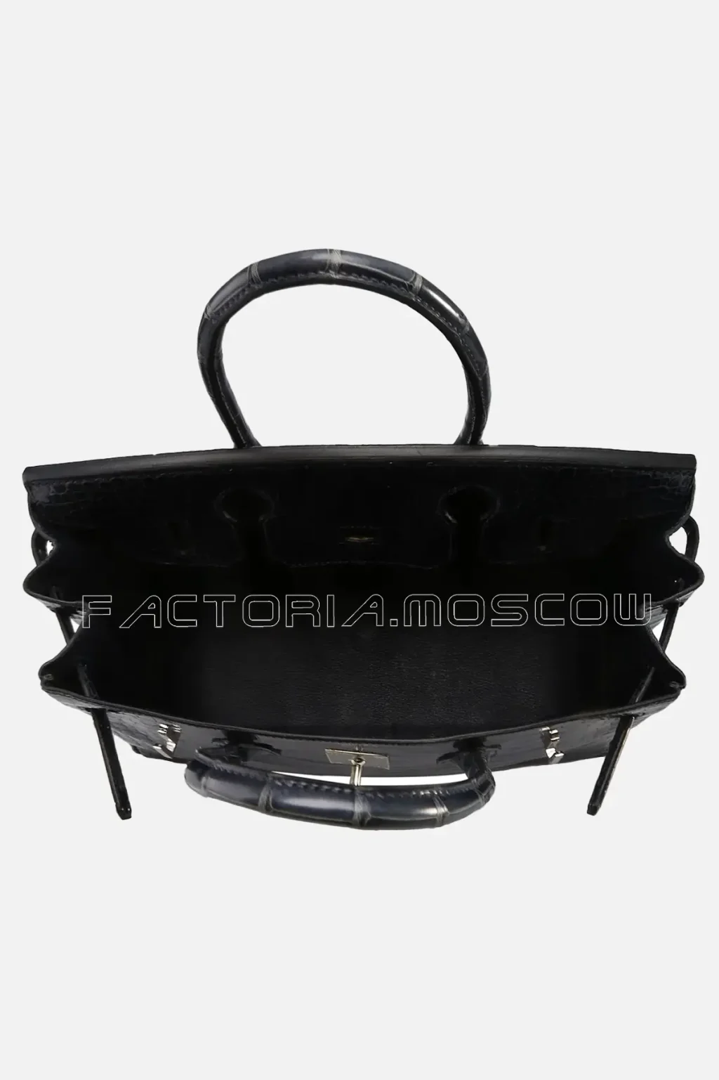 Hermes Birkin 30 Shiny Porosus Bleu Tempête PHW