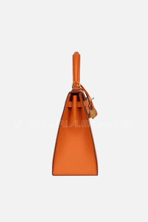 Hermès Kelly Sellier 25 Orange Epsom GHW