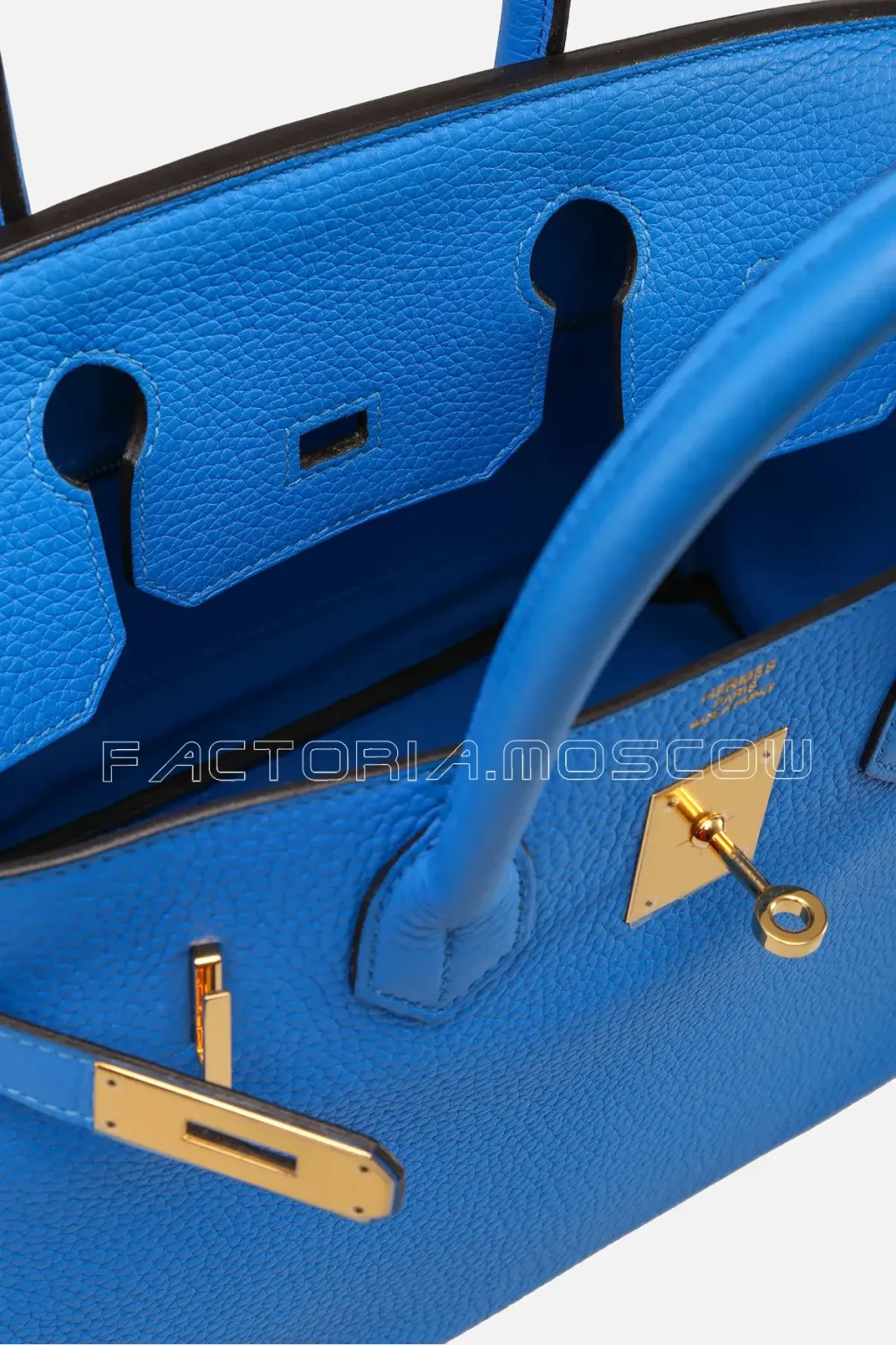 Hermes Birkin 30 Bleu Hydra Tourillon Clemence GHW