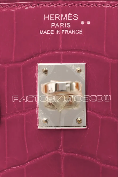 Hermes Birkin 25 Crocodile Niloticus Lisse Colour Fuchsia PHW