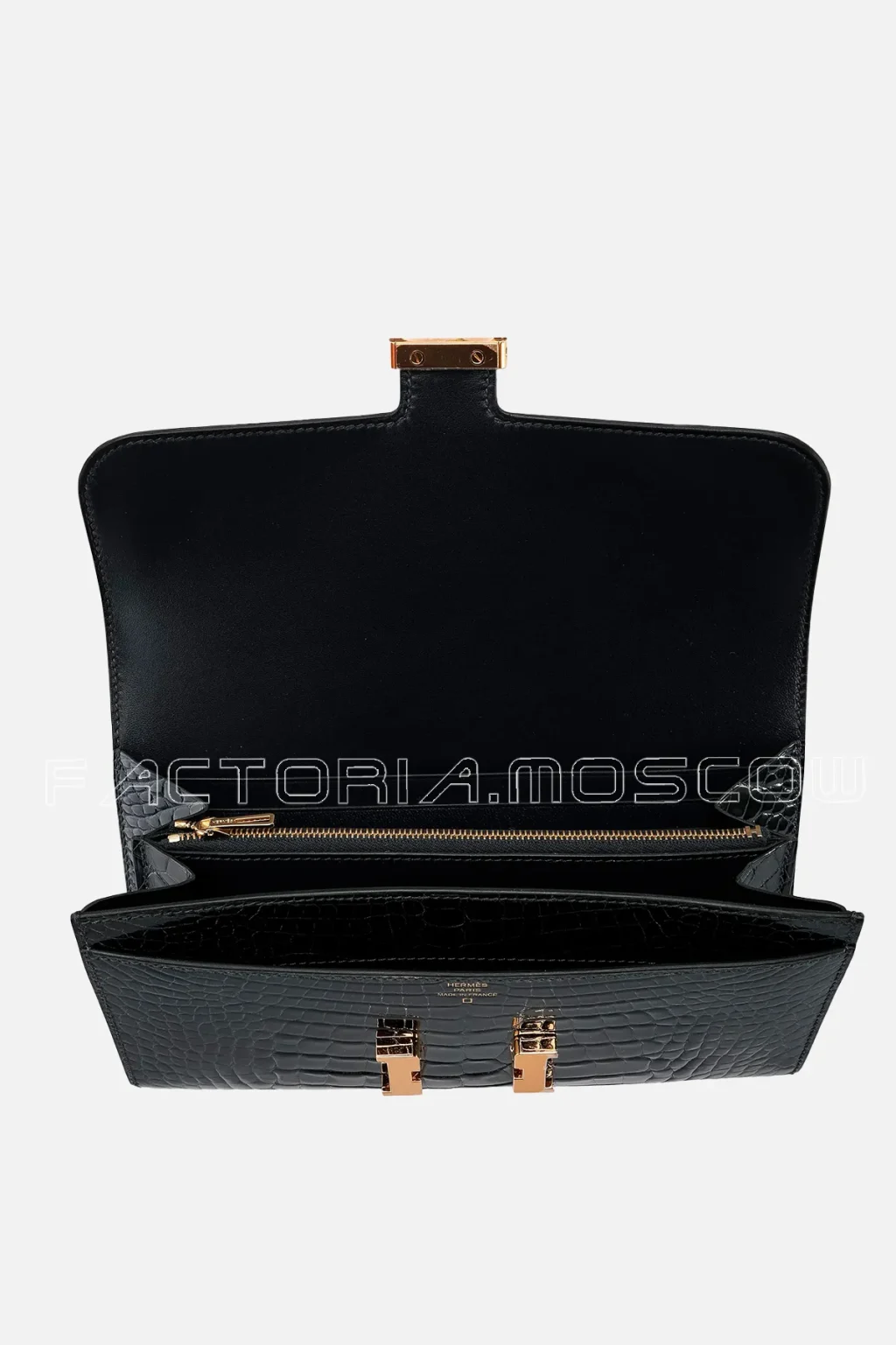 Hermes Constance Wallet Alligator lisse Blue Marine Hardware Ghw