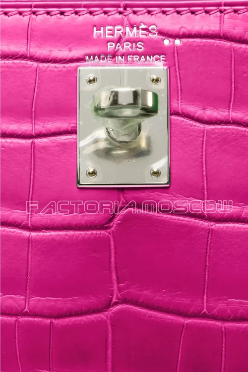 Hermes Kelly Retourne 28 Crocodile Niloticus Matte Colour Rose Shehrezade PHW