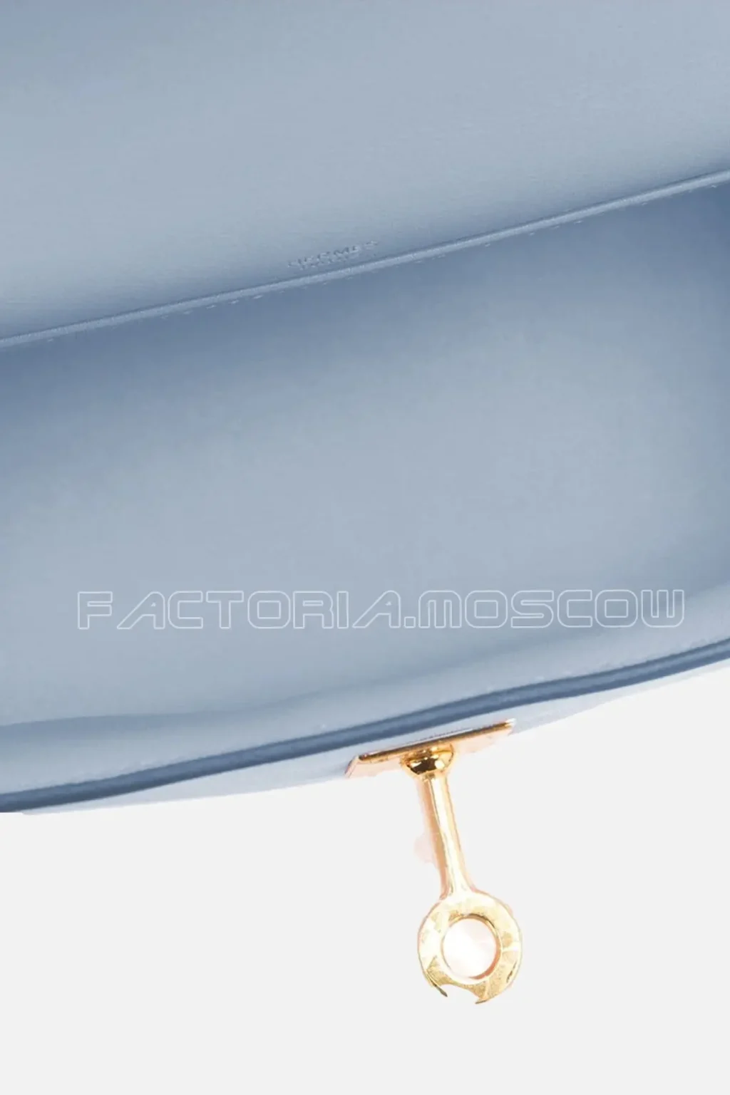 Hermes Kelly Pouchette Swift Colour Blue Brume GHW