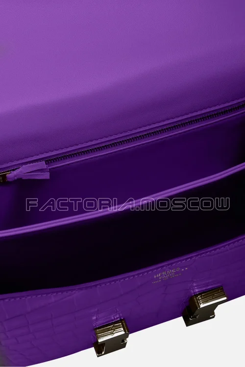 Hermes Constance 24 Crocodile Niloticus matte Colour Crocus PHW