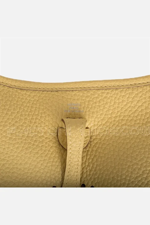 Hermes Evelyne TPM Mini Clemence Jaune Poussin PHW