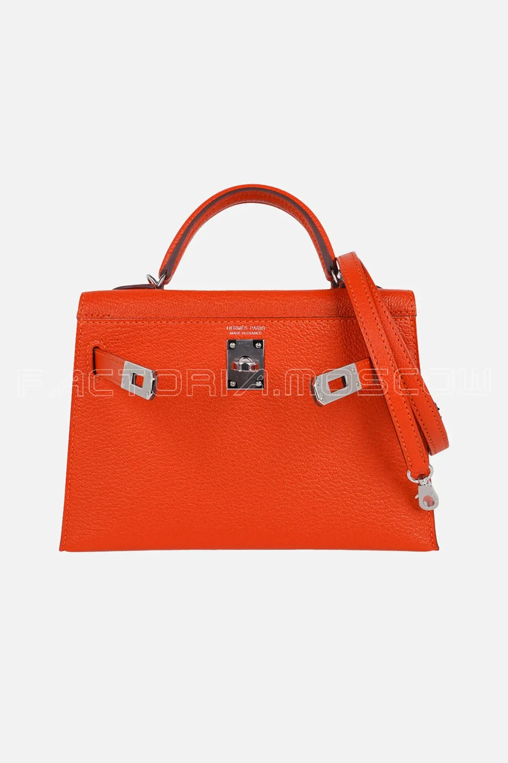 Hermes Kelly mini ll 20 Bi-color Chèvre Orange Feu/Rose Sakura PHW