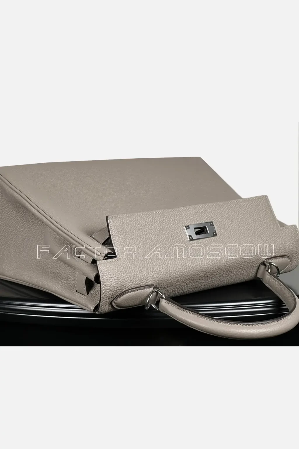 Hermes Kelly Retourne 28 Togo Colour Gris Asphalt PHW