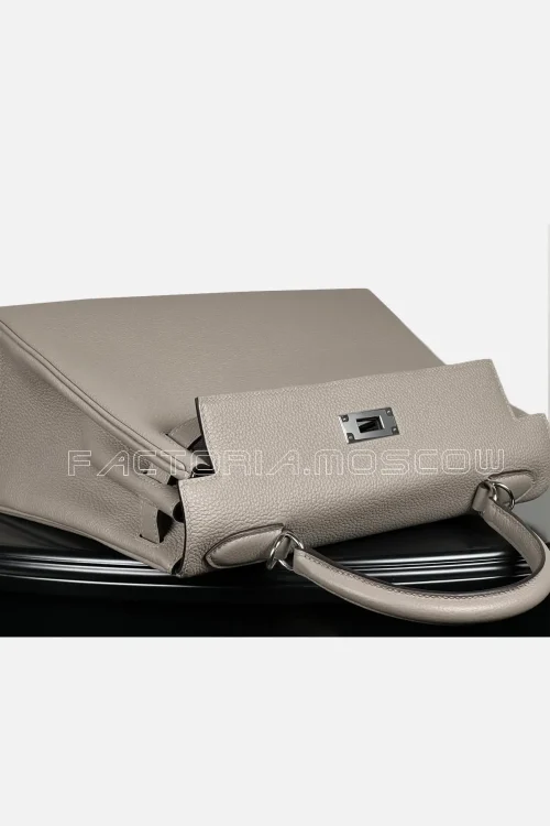 Hermes Kelly Retourne 28 Togo Colour Gris Asphalt PHW